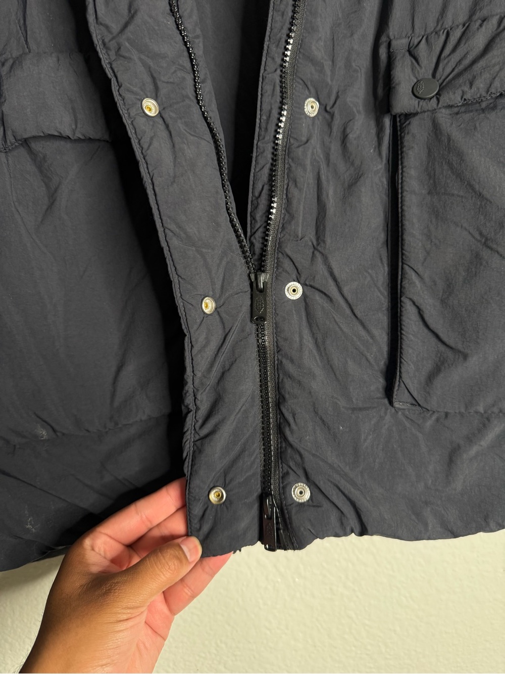 Free People FP Movement Duvet Bomber Puffer Jacket Black Size Large - Picture 7 of 7